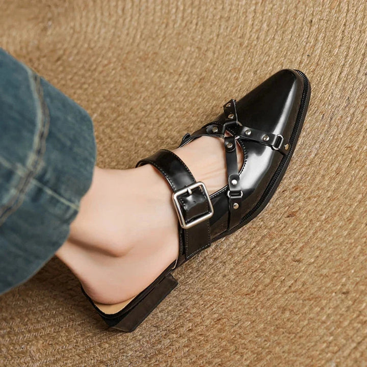 Renly Genuine Leather Slingbacks  Liora Lane Boutique