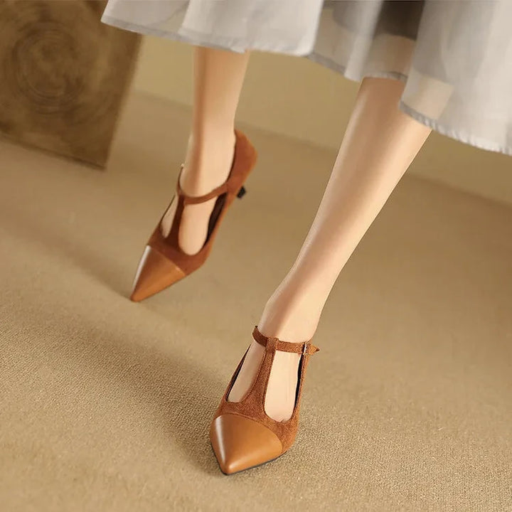 Vistra Leather Heels  Liora Lane Boutique