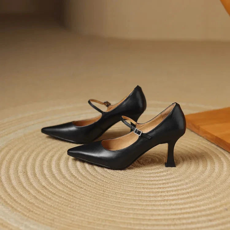 Samara Genuine Leather Heels  Liora Lane Boutique