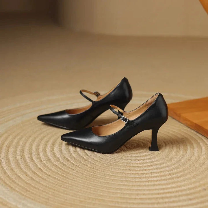 Samara Genuine Leather Heels  Liora Lane Boutique