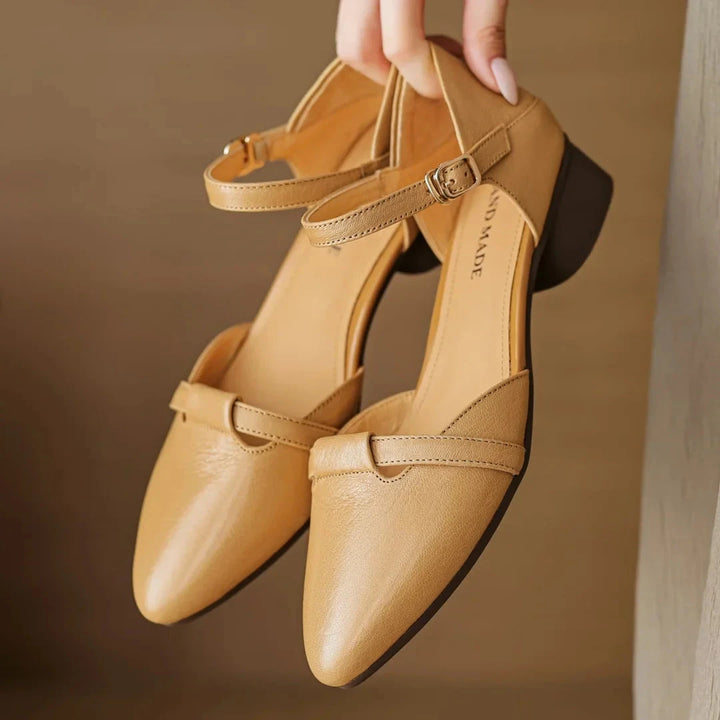 Laney Genuine Leather Heels  Liora Lane Boutique