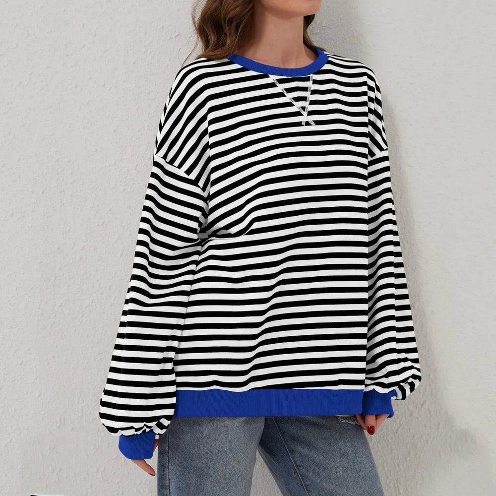 Striped Relaxed Fit Sweatshirt Jasmine's Boutique Australia