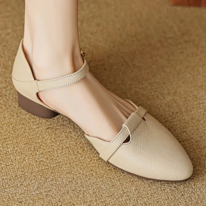 Laney Genuine Leather Heels  Liora Lane Boutique