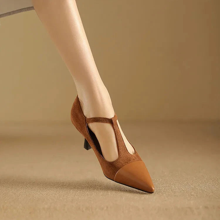 Vistra Leather Heels  Liora Lane Boutique