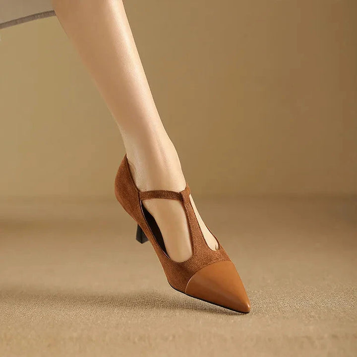 Vistra Leather Heels  Liora Lane Boutique