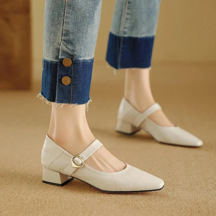 Merlot Genuine Leather Heels  Liora Lane Boutique