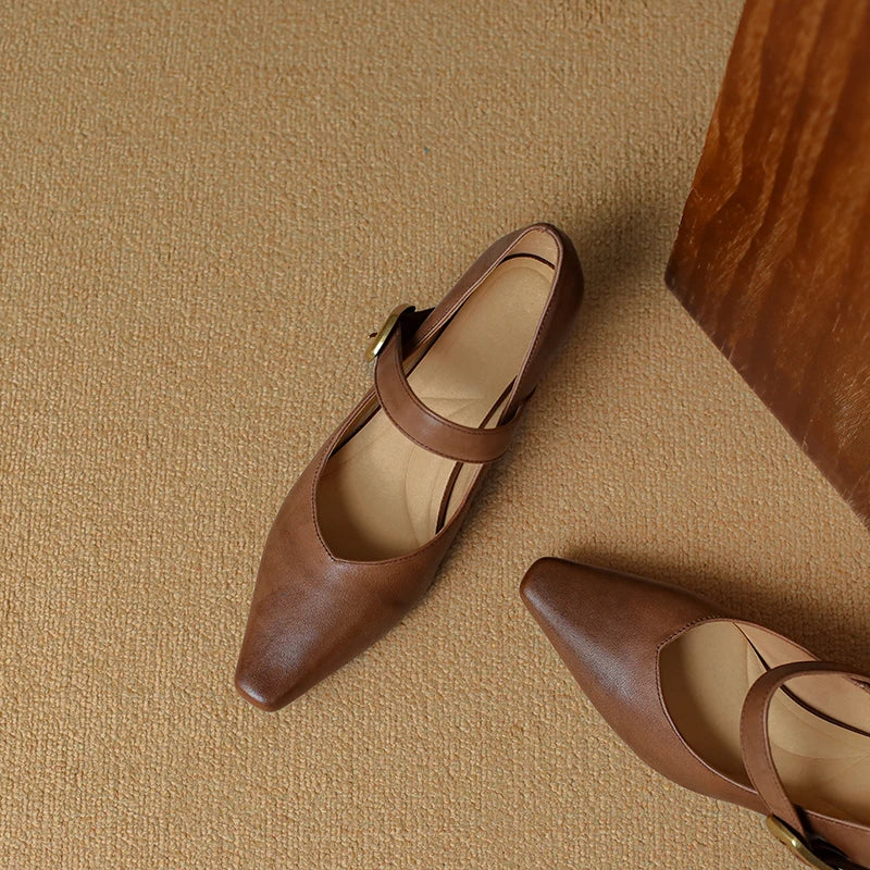 Velma Genuine Leather Heels  Liora Lane Boutique