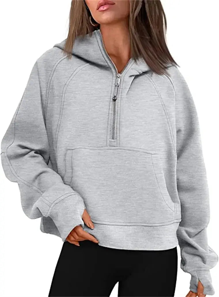 Essential Beige Half-Zip Hoodie Jasmine's Boutique Australia