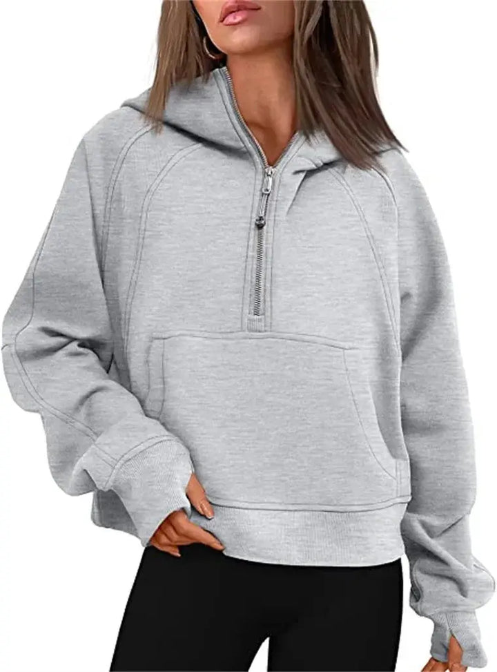 Essential Beige Half-Zip Hoodie Jasmine's Boutique Australia
