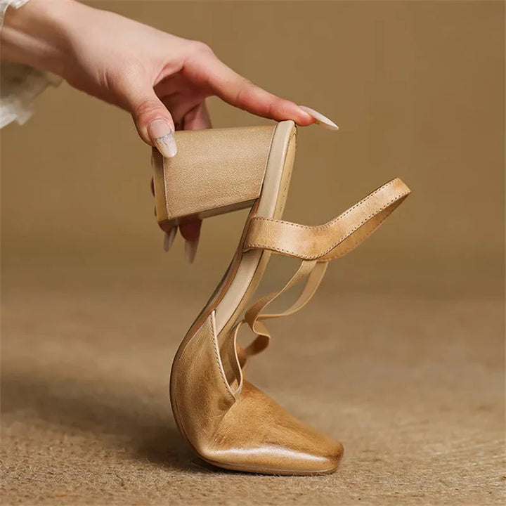 Petra Genuine Leather Heels  Liora Lane Boutique