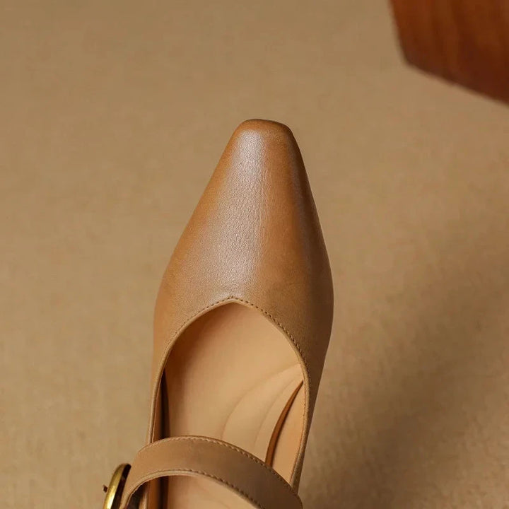 Velma Genuine Leather Heels  Liora Lane Boutique