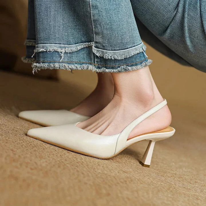 Fauna Genuine Leather Slingbacks  Liora Lane Boutique