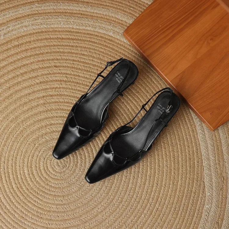 Katie Genuine Leather Slingbacks  Liora Lane Boutique