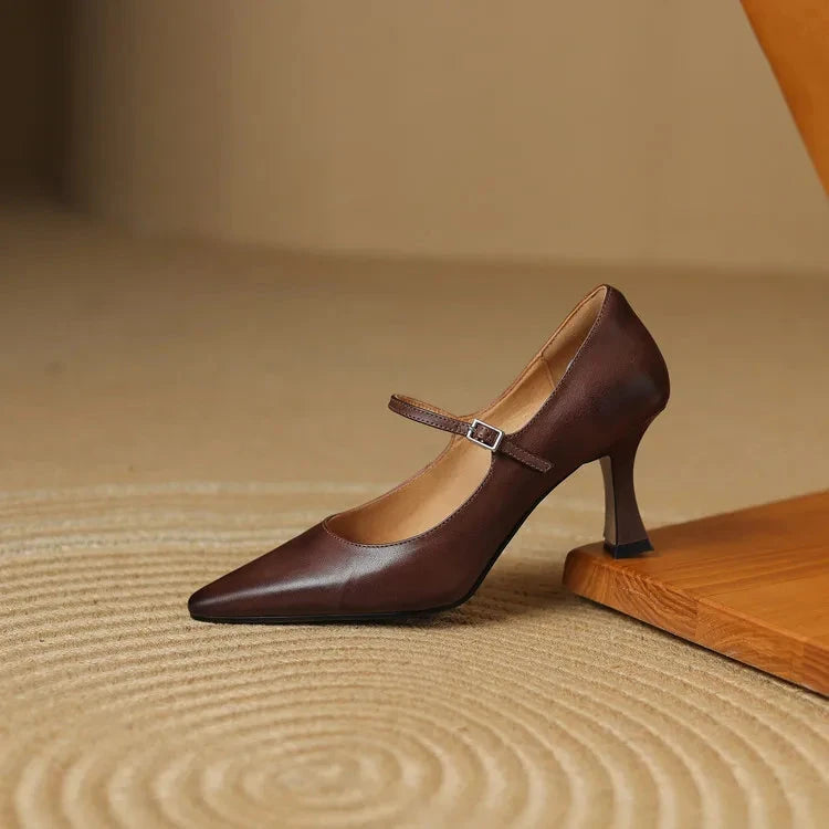 Samara Genuine Leather Heels  Liora Lane Boutique