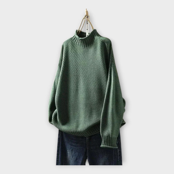 Knit Sweater with High Collar Liora Lane Boutique