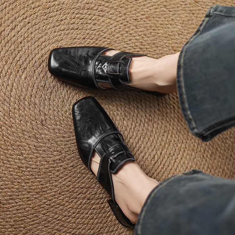 Ivora Genuine Leather Mules  Liora Lane Boutique