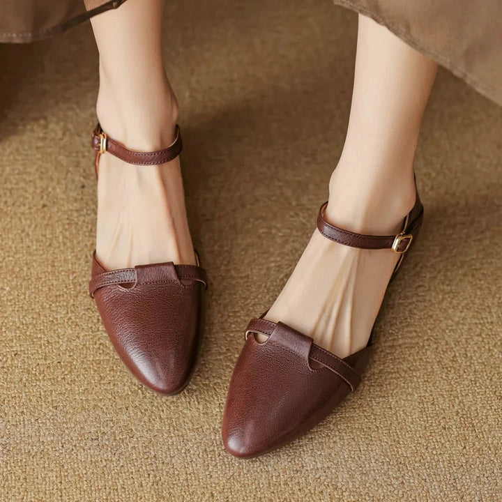 Laney Genuine Leather Heels  Liora Lane Boutique