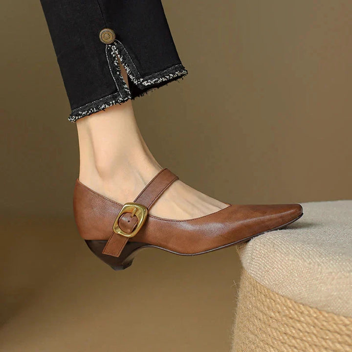 Velma Genuine Leather Heels  Liora Lane Boutique