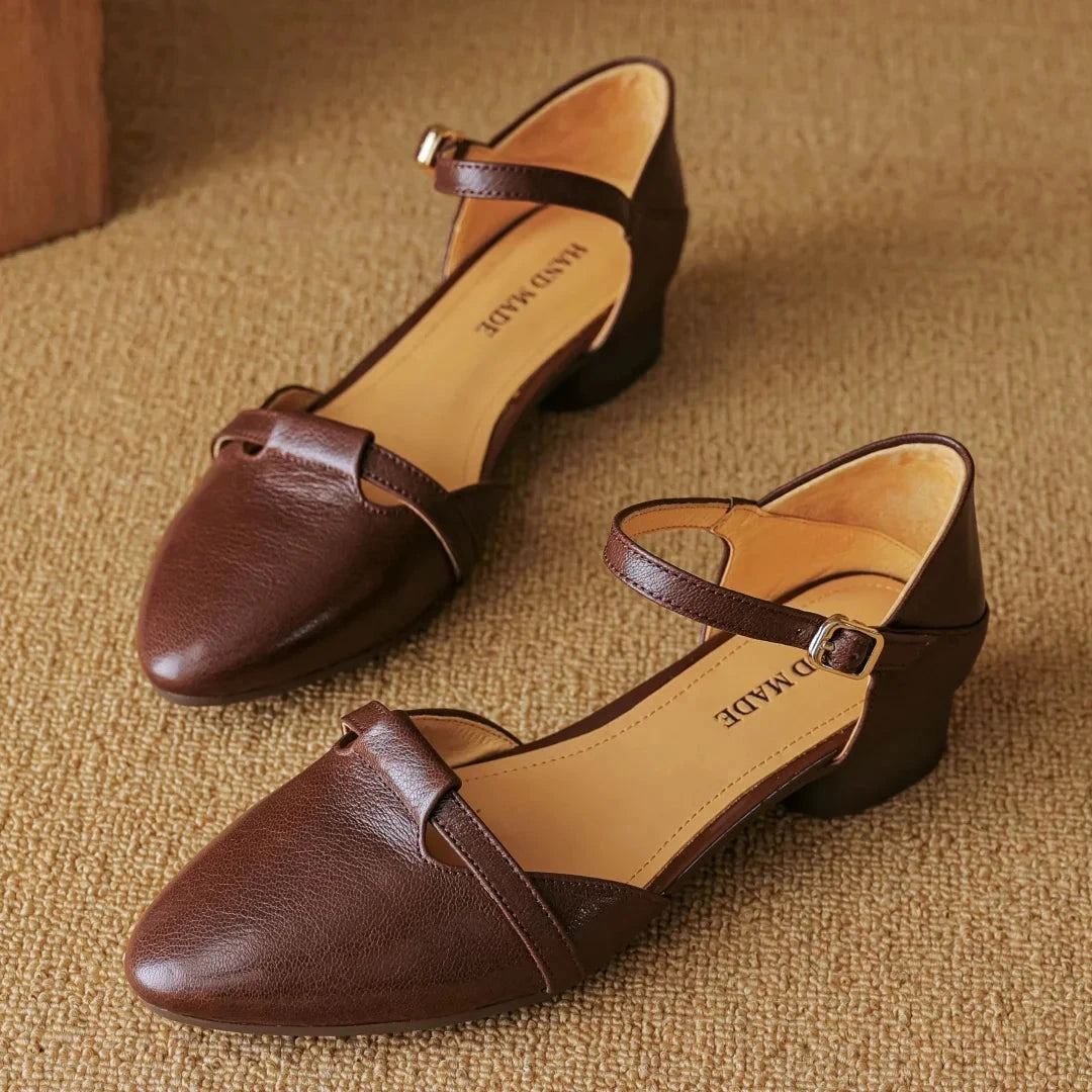 Laney Genuine Leather Heels  Liora Lane Boutique