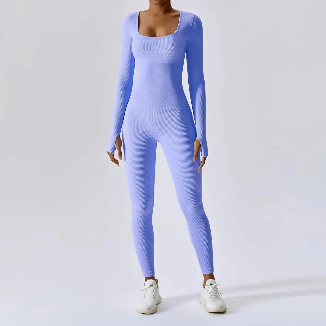 Mocha Sculpt Seamless Ribbed Jumpsuit Jasmine's Boutique Australia