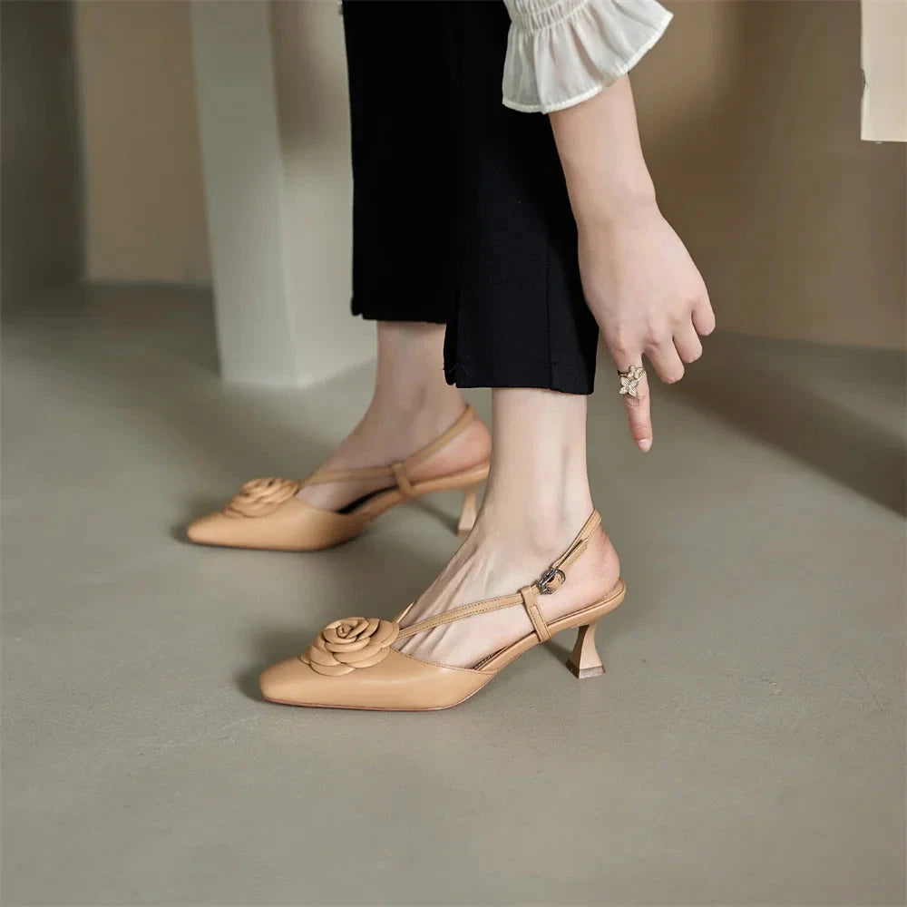 Roselle Genuine Leather Slingbacks  Liora Lane Boutique