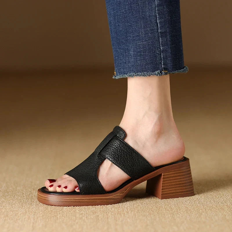 Enara Genuine Leather Sandals  Liora Lane Boutique