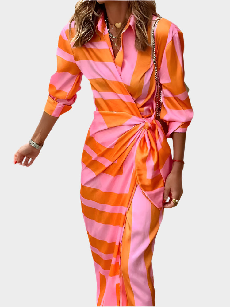 Midi Dress with Striped Design Jasmine's Boutique Australia