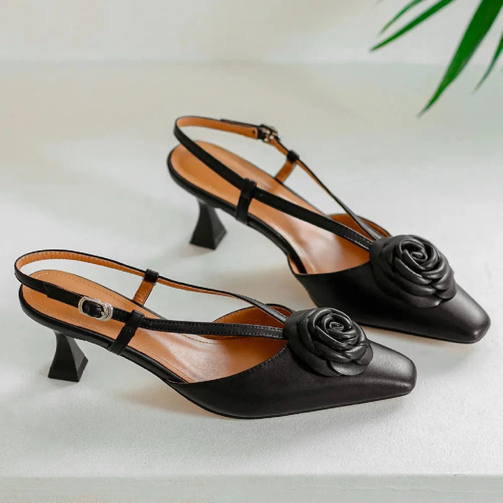 Roselle Genuine Leather Slingbacks  Liora Lane Boutique