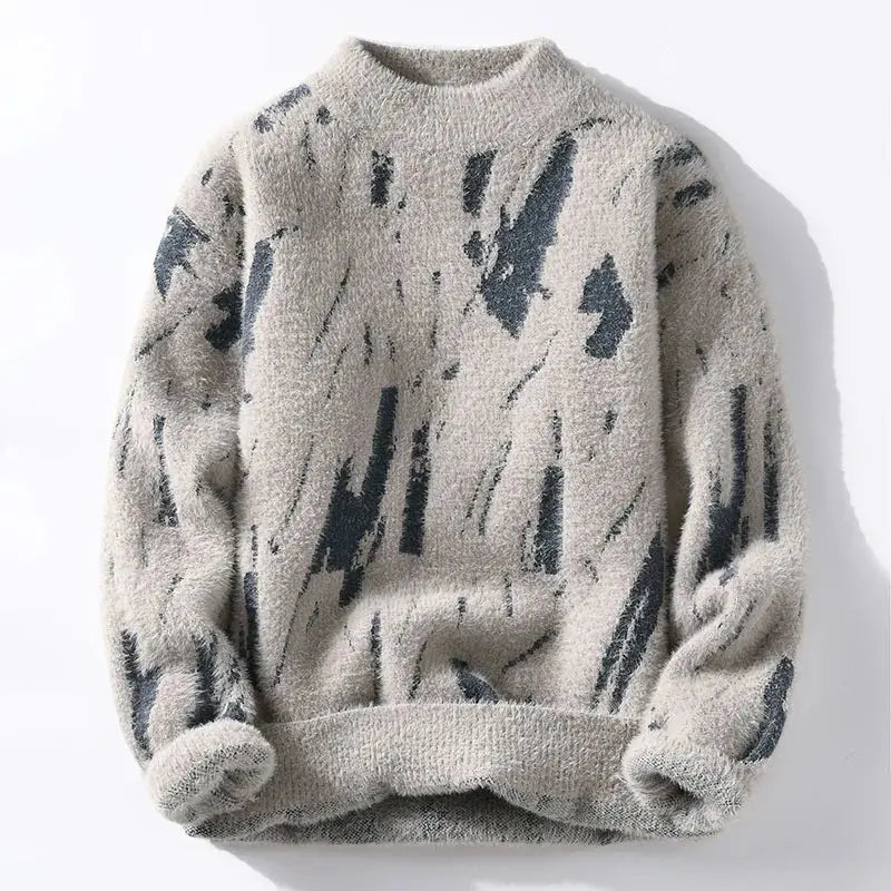 Monochrome Brushstroke Sweater Jasmine's Boutique Australia