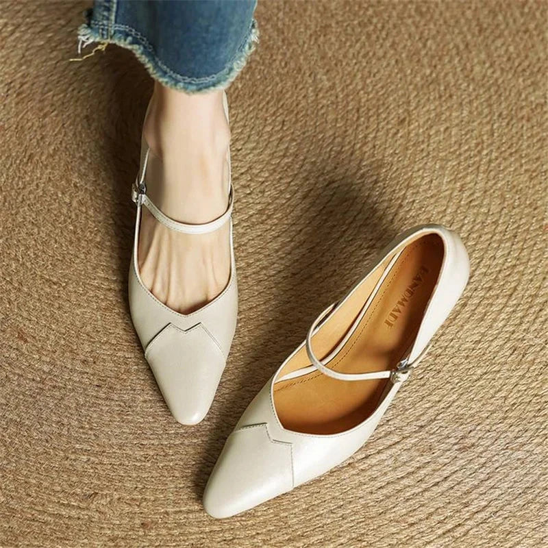 Emily Genuine Leather Heels  Liora Lane Boutique