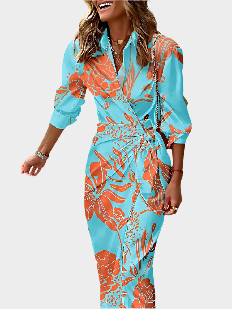Midi Dress with Striped Design Jasmine's Boutique Australia