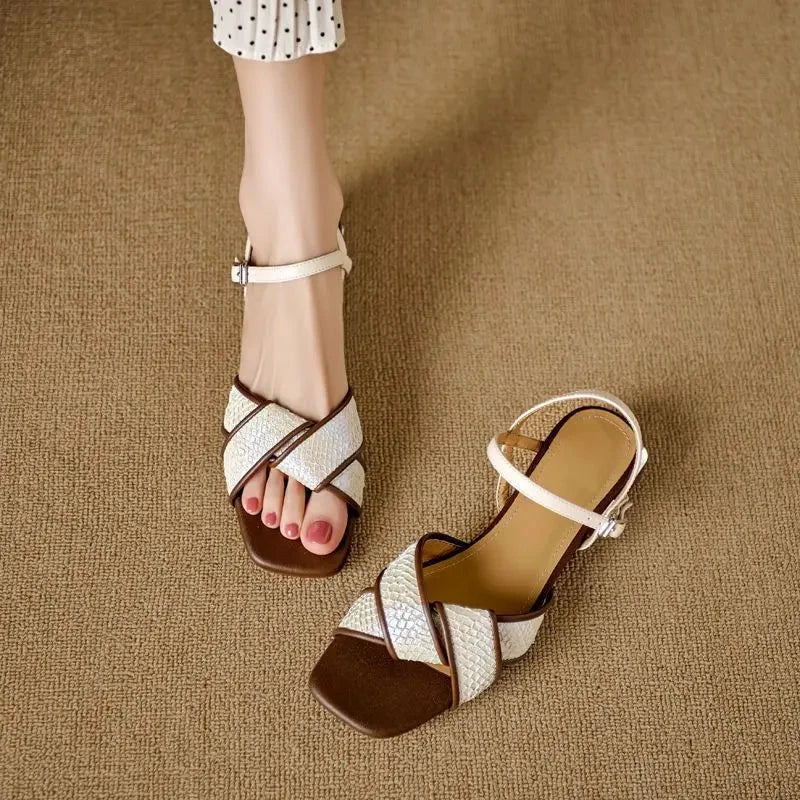 Rovena Leather Sandals  Liora Lane Boutique