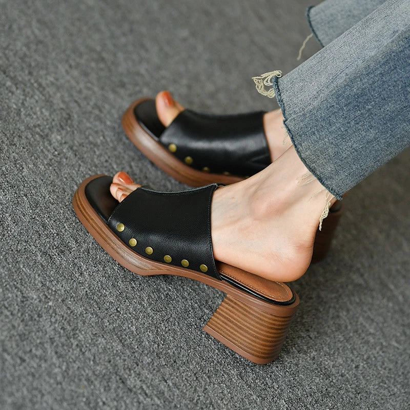 Venita Leather Sandals  Liora Lane Boutique