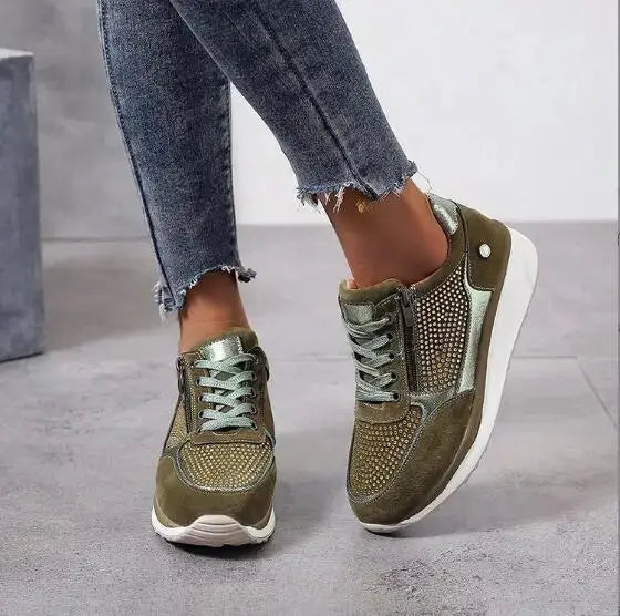 SilverSpark Wedge Sneakers Jasmine's Boutique Australia