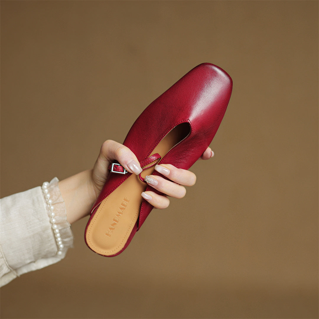 Miral Genuine Leather Mules  Liora Lane Boutique