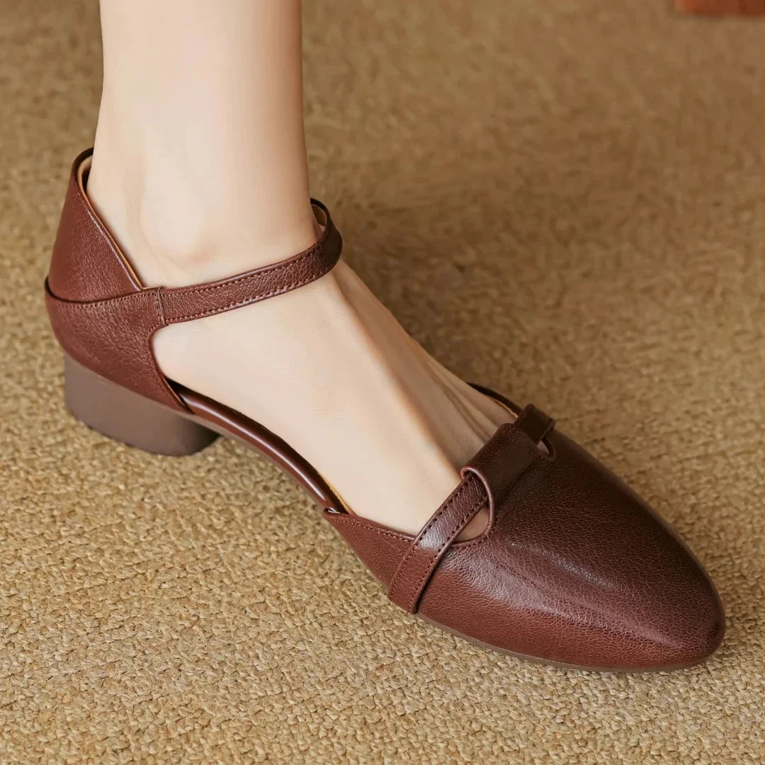 Laney Genuine Leather Heels  Liora Lane Boutique