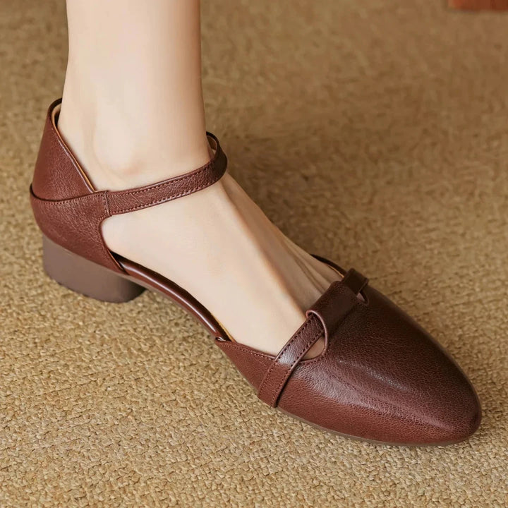 Laney Genuine Leather Heels  Liora Lane Boutique