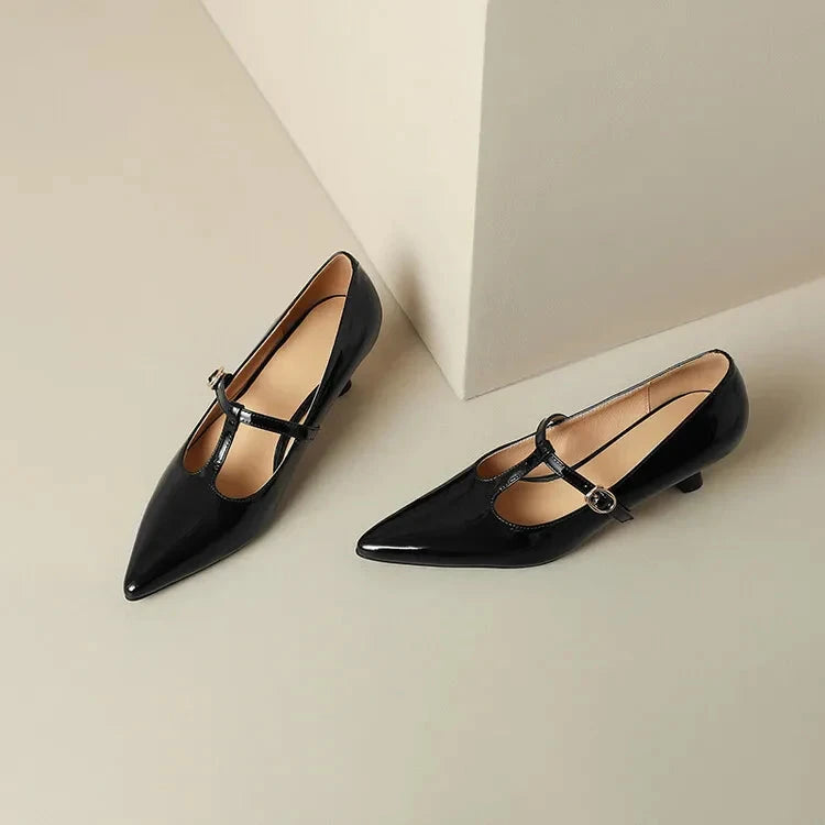 Ileen Genuine Leather Heels  Liora Lane Boutique