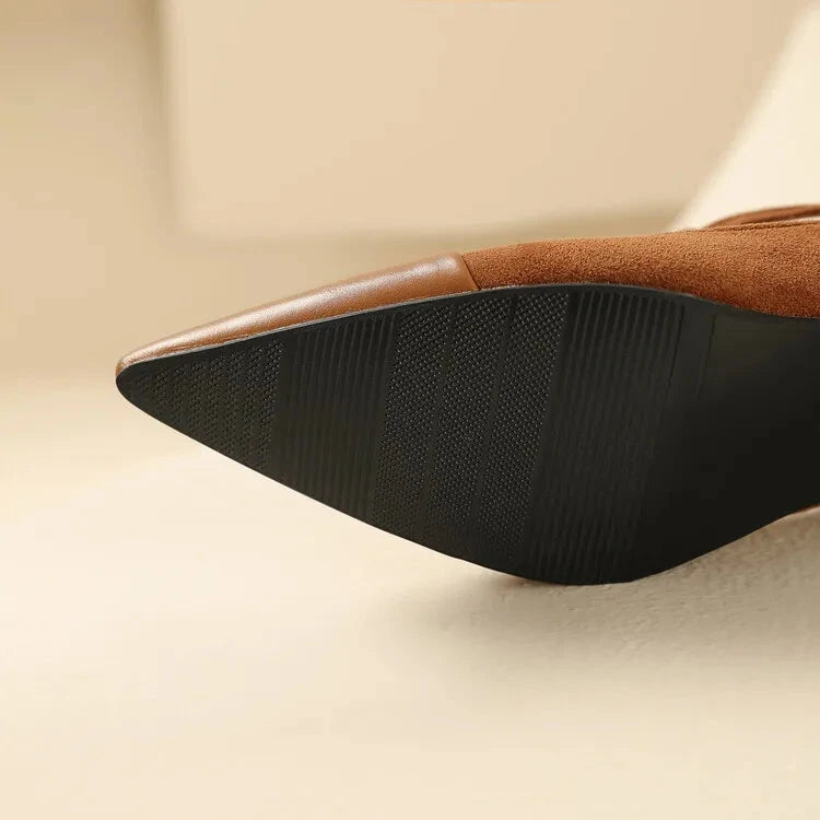 Vistra Leather Heels  Liora Lane Boutique