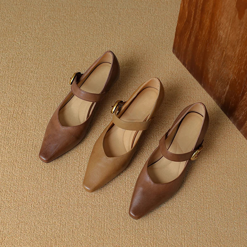 Velma Genuine Leather Heels  Liora Lane Boutique