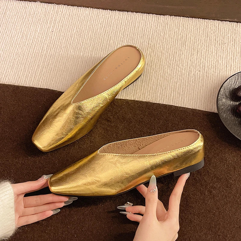 Lyra Mules  Liora Lane Boutique  Gold / 11.5 49.99