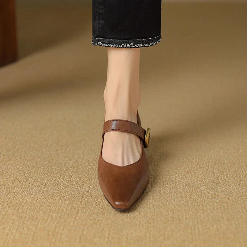 Velma Genuine Leather Heels  Liora Lane Boutique