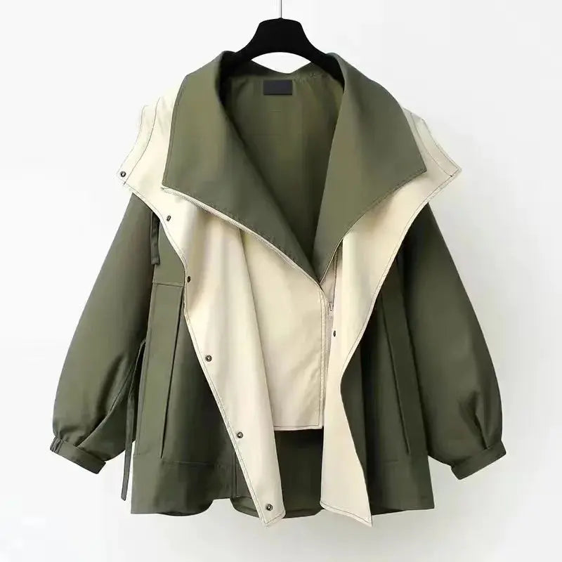 Contrast Panel Zip-Up Jacket Jasmine's Boutique Australia