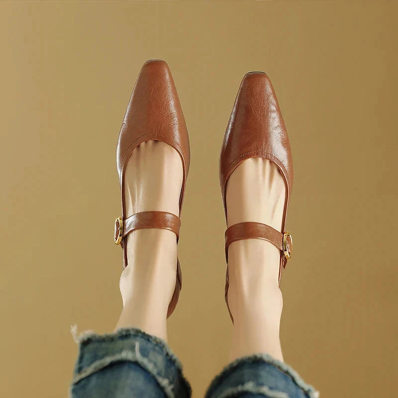 Merlot Genuine Leather Heels  Liora Lane Boutique