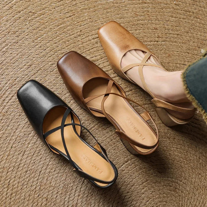 Petra Genuine Leather Heels  Liora Lane Boutique