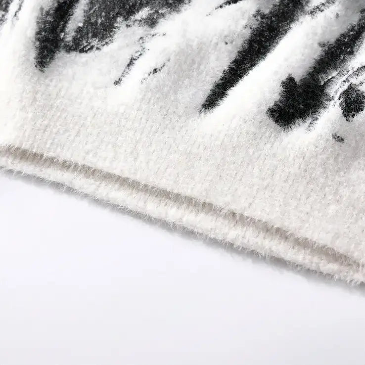 Monochrome Brushstroke Sweater Jasmine's Boutique Australia