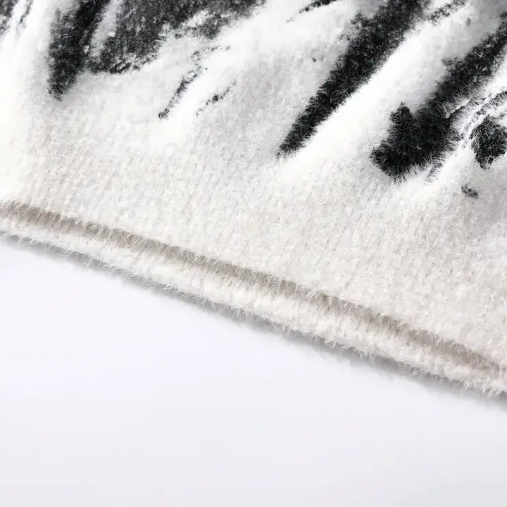 Monochrome Brushstroke Sweater Jasmine's Boutique Australia