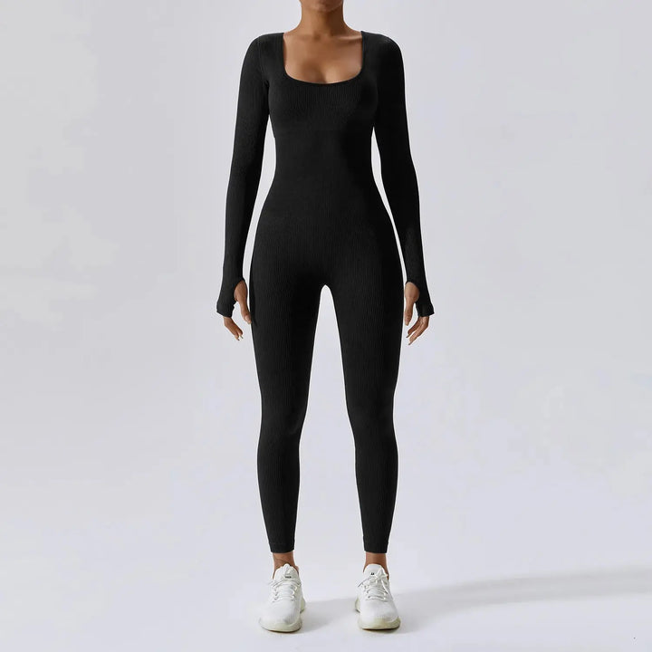 Mocha Sculpt Seamless Ribbed Jumpsuit Jasmine's Boutique Australia
