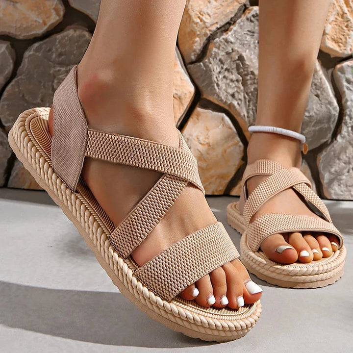 Elara Sandals  Liora Lane Boutique  Beige / 12.5 69.99