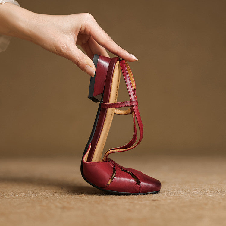 Elora Genuine Leather Sandals  Liora Lane Boutique